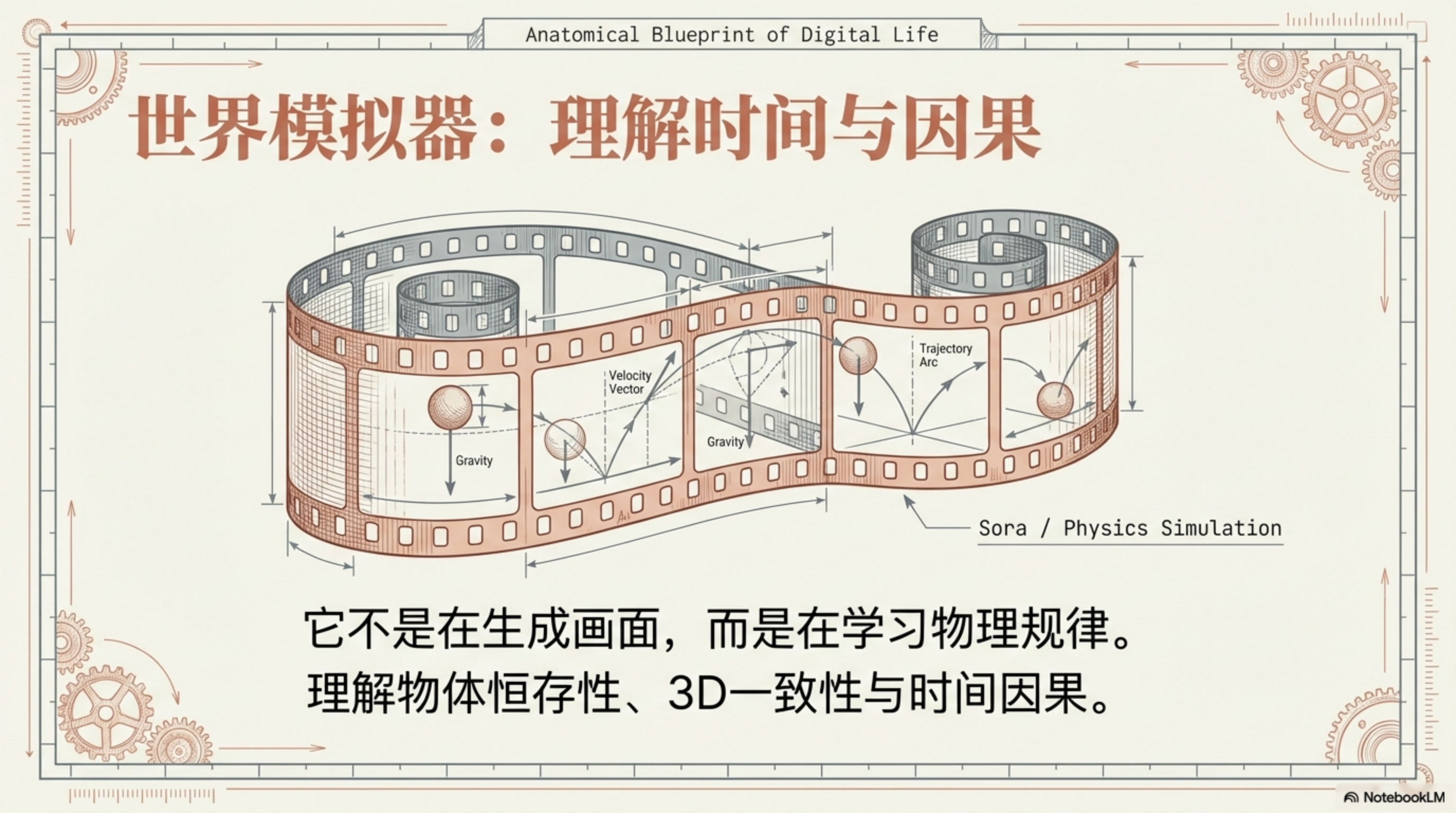 Sora 世界模拟器:学习物体运动、时间因果与三维一致性,不只是生成像素